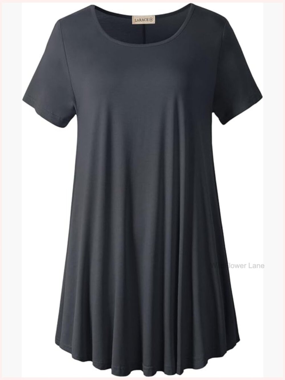 Plus Size Short Sleeve Tunic Top Flowy Casual Shirt for Leggings